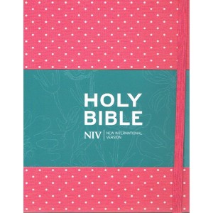 NIV Holy Bible Red And White Polka Dots